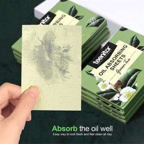 img 1 attached to 🍃 Teenitor 800 Counts Natural Green Tea Oil Control Film - Absorbing Sheets for Oily Skin Care: Blotting Paper to Remove Excess Oil and Shine