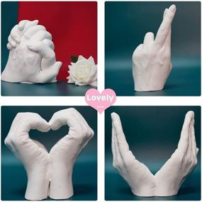img 2 attached to 🤲 Hand Casting Kit - All-in-One Couples Hand Molding Kit for Unforgettable Keepsakes - Perfect Gift for Anniversaries, Weddings, Friends, Children, Adults, and DIY Art Creations