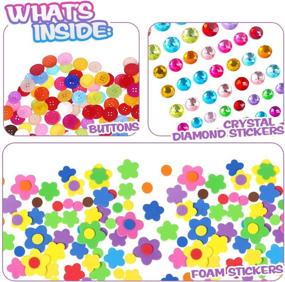 img 2 attached to 🎨 1900+ Colorful Pipe Cleaners Craft Kit with Wiggle Googly Eyes, Pom Poms, Buttons, Feathers, Ice Cream Sticks, Sequins, and More for Kids DIY Art Crafts Supplies