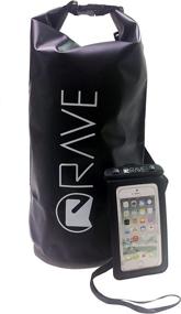 img 4 attached to Waterproof Floating Dry Gear Bags for Boating, Kayaking, Fishing, Rafting, Swimming, Camping & Snowboarding - Rave Dry Bag with Bonus Waterproof Phone Case!