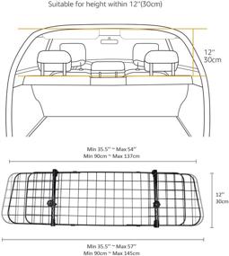 img 1 attached to AmazonBasics Adjustable Dog Car Barrier Dogs