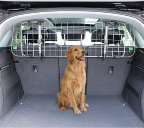 img 4 attached to AmazonBasics Adjustable Dog Car Barrier Dogs