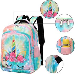 img 2 attached to CAMTOP Preschool Kindergarten Y0058 2 Galaxy Rainbow Backpacks for Kids' Backpacks
