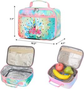 img 1 attached to CAMTOP Preschool Kindergarten Y0058 2 Galaxy Rainbow Backpacks for Kids' Backpacks