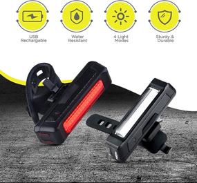 img 2 attached to 🔋 USB Rechargeable Skateboard Lights - Ideal for Bike, EV, Longboard – Riding Accessories - Front & Back - White & Red LED – Bright, Flashing - Durable Water Resistant