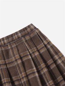 img 1 attached to 👗 Milumia Casual Elastic Flared Tartan Clothing for Girls