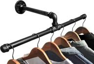 👕 diy cartel industrial pipe wall mount clothing & garment rack - hardware only - ideal for retail display, organization, laundry (22.5 - inch) логотип