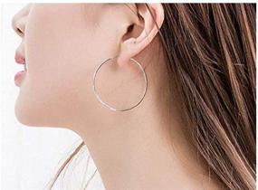 img 1 attached to 👌 Stylish and Safe: Get Your 5 Pairs of Authentic 925 Sterling Silver Earring Hoops - Lightweight and Hypoallergenic