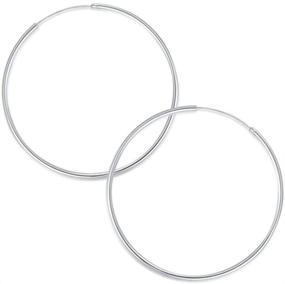 img 3 attached to 👌 Stylish and Safe: Get Your 5 Pairs of Authentic 925 Sterling Silver Earring Hoops - Lightweight and Hypoallergenic