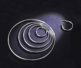 img 2 attached to 👌 Stylish and Safe: Get Your 5 Pairs of Authentic 925 Sterling Silver Earring Hoops - Lightweight and Hypoallergenic