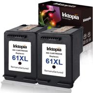 🖨️ inktopia remanufactured hp 61xl ink cartridges - pack of 2 black replacements for hp envy, deskjet, and officejet printers logo