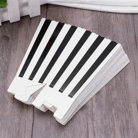 img 3 attached to 🍿 24pcs NUOLUX Popcorn Boxes: Stylish Paper Containers with White/Black Stripes