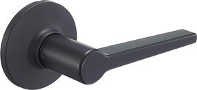 img 4 attached to Matte Black Manchester Dummy Door Lever by Amazon Basics