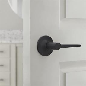 img 1 attached to Matte Black Manchester Dummy Door Lever by Amazon Basics