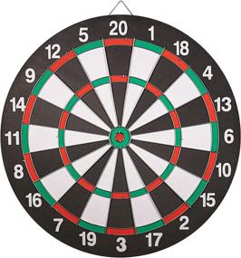 img 4 attached to 🎯 Dart Board Set - Double-Sided 15 Inch Dartboard Game | 6 Brass-Plastic Darts Included | Ideal for Man Caves, Adults, Teens, Bars, Arcades, Billiard Rooms, Parties, Offices, and Family Leisure Sports