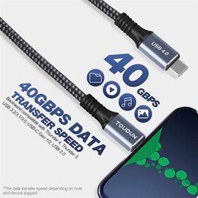 img 3 attached to TOUDUN USB 4 Кабель Thunderbolt 4/3 с передачей данных на 100 Вт с скоростью 40 Гбит/с, Видео 8K@30Hz 5K@60Hz | Кабель USB C to USB C для быстрой зарядки | Совместим со стандартами Thunderbolt 4, USB4, Thunderbolt 3, USB-C (1,2 м)