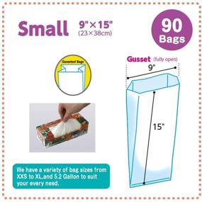 img 2 attached to 🗑️ BOS Amazing Odor Sealing Disposable Bags for Diapers, Pet Waste, or Any Sanitary Product Disposal - Durable and Unscented (90 Bags) [Small Size, White Color]