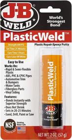img 3 attached to 🔧 PlasticWeld Plastic Repair Epoxy Putty by J-B Weld - 2 oz.