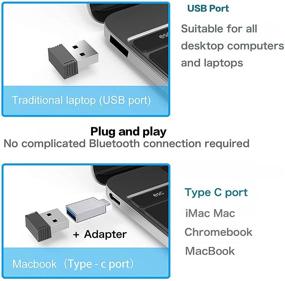 img 2 attached to 🖱️ Wireless Rechargeable Mouse for MacBook Air, MacBook Pro, Mac, iMac, Laptop, Chromebook, Win8/10, Desktop Computer - Black