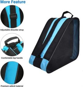 img 3 attached to 🛼 Unisex Roller Skate Bag - Adjustable Shoulder Strap Ice Skate Bag - Breathable Oxford Cloth Storage Bag for Skating Shoes - Odor-Free Roller Skate Accessories