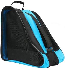 img 4 attached to 🛼 Unisex Roller Skate Bag - Adjustable Shoulder Strap Ice Skate Bag - Breathable Oxford Cloth Storage Bag for Skating Shoes - Odor-Free Roller Skate Accessories