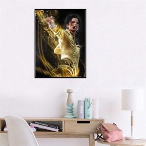 img 2 attached to 🎨 Unreal Michael Jackson 5D Diamond Painting Kit - DIY Crystal Rhinestone Embroidery Cross Stitch for Home Wall Decor - 11.8 X 15.7 Inch