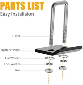 img 1 attached to 🔧 MICTUNING Затяжка прицепа для 1,25-дюймовых и 2-дюймовых прицепов: Прочный антивибрационный стабилизатор для уменьшения качания и движения с прицепной плитой грузового отсека стойки каркаса прицепа - Нержавеющая, 2 штуки.