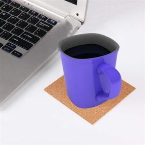 img 1 attached to YYaaloa 24 Pcs Self-Adhesive Mini Squares Backing 🔲 Cork Tiles Sheets - Perfect for DIY Coasters and Crafts!