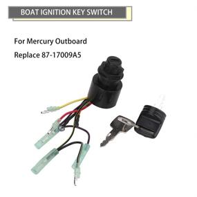 img 3 attached to 🚤 Boat Ignition Key Switch Assembly for Mercury Outboard Control Box Motor | 3 Position: Off-Run-Start | Replacement for mp51090, mp41070-2 | 87-17009A5