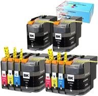 🖨️ super high yield lc20ebk lc20em lc20ec lc20ey ink cartridge replacement (10 pack) for brother mfc-j985dw j5920dw j775dw j985dwxl printer - lc20e xxl (4bk 2c 2m 2y) logo