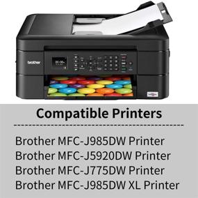 img 2 attached to 🖨️ Super High Yield LC20EBK LC20EM LC20EC LC20EY Ink Cartridge Replacement (10 Pack) for Brother MFC-J985DW J5920DW J775DW J985DWXL Printer - LC20E XXL (4BK 2C 2M 2Y)
