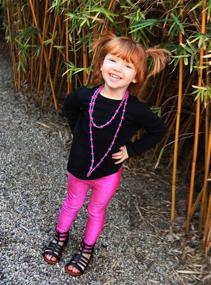 img 1 attached to 🌈 City Threads Leggings: Vibrant Metallic Colors for Girls' Clothing