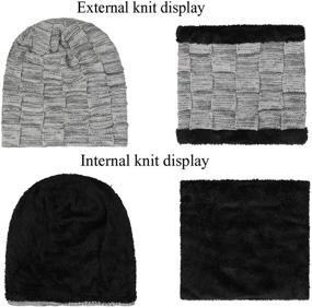 img 1 attached to 🧣 Newsfana Winter Beanie Hat & Scarf Set: Ultimate warmth with Thick Fleece Lining - Perfect Skull Cap for Men and Women