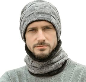 img 3 attached to 🧣 Newsfana Winter Beanie Hat & Scarf Set: Ultimate warmth with Thick Fleece Lining - Perfect Skull Cap for Men and Women