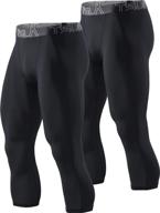🏃 tsla men's compression running leggings: active athletic apparel logo