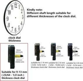 img 2 attached to ⏰ Youngtown 12888 Clock Movement Mechanism with 3 Pack Clock Hands Silent Sweep Quartz Clock Motor Kit DIY Repair Parts Replacement (0.92 Inch Shaft Length, 23.5 mm)