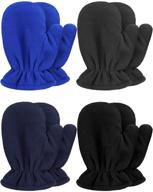 hicarer 4 pairs kids fleece mittens: winter warm magic gloves for boys and girls logo