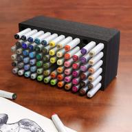 🖌️ optimal art marker storage solution: polar whale organizer tray – holds 72 pen, pencil, and brush supplies, compatible with copic and more logo