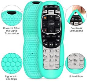 img 2 attached to 📱 Turquoise Silicone Case for DirecTV RC73 Remote Control - Shockproof Cover Sleeves, Replacement Protector Compatible with RC70, RC70H, RC71, RC71H, RC72, RC73B