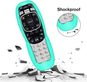 img 1 attached to 📱 Turquoise Silicone Case for DirecTV RC73 Remote Control - Shockproof Cover Sleeves, Replacement Protector Compatible with RC70, RC70H, RC71, RC71H, RC72, RC73B