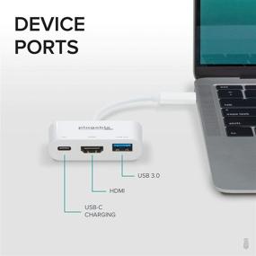 img 3 attached to 🔌 Plugable USB C to HDMI Multiport Adapter: 3-in-1 USB C Hub with 4K HDMI Output, USB 3.0, USB-C Charging Port. Compatible with MacBook, Chromebook, Dell XPS, Thunderbolt 3 & More