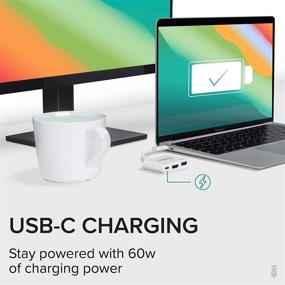 img 1 attached to 🔌 Plugable USB C to HDMI Multiport Adapter: 3-in-1 USB C Hub with 4K HDMI Output, USB 3.0, USB-C Charging Port. Compatible with MacBook, Chromebook, Dell XPS, Thunderbolt 3 & More