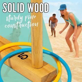 img 1 attached to 🌞 Enhance Your Outdoor Fun with Franklin Sports Wooden Ring Toss