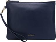 lambskin leather wristlet designer wallets women's handbags & wallets logo