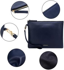 img 2 attached to Lambskin Leather Wristlet Designer Wallets Women's Handbags & Wallets