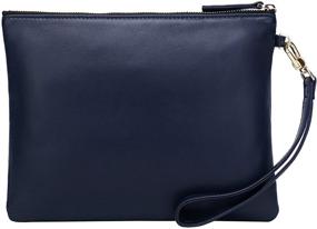img 1 attached to Lambskin Leather Wristlet Designer Wallets Women's Handbags & Wallets