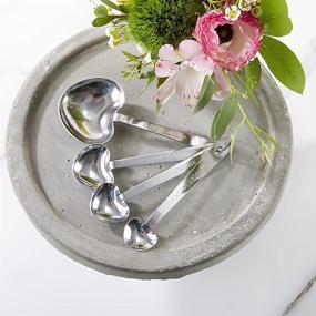 img 2 attached to ❤️ Stainless Steel Heart Shaped Measuring Spoons - Kate Aspen Love Beyond Measure