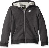 nike hoodie black white large boys' clothing : active логотип