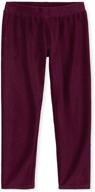 girls' velour rib leggings by the children's place logo