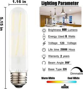 img 3 attached to 💡 Frosted Tubular Dimmable LED Bulb: Daylight Equivalent for Enhanced Lighting Control